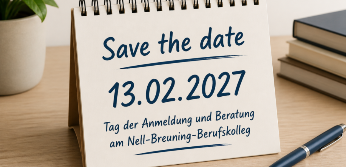 Bild-generieren_ai-generated_auto-image_Save-the-Date-Anmeldung-Beratung-13022027-Nell-Bre_29-10-2026 Tag der Anmeldung und Beratung am Nell-Breuning-Berufskolleg am 13.02.2027
